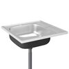 vidaXL Gootsteen met afvoerset 600x600x155 mm roestvrij staal zilver