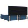 vidaXL Boxspring bed met matras met hoofdeinde Blauw 200 x 200 cm Stof