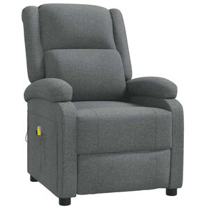 vidaXL Massagestoel stof donkergrijs