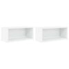 vidaXL CD Opslag Rek 2 st Wit 40 x 17 x 17 cm Bewerkt hout