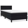 vidaXL Boxspring met matras en LED fluweel zwart 80x220 cm