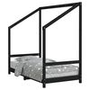 vidaXL Kinderbedframe 80x160 cm massief grenenhout zwart