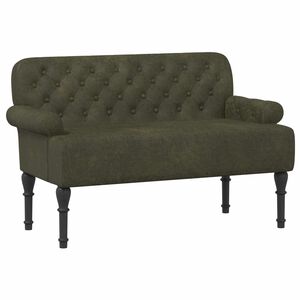 vidaXL Loungebank met knopencomfort Legergroen 120 x 65 x 78 cm