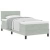 vidaXL Boxspringbed met hoofdeinde Lichtgrijs 80 x 200 cm Fluweel