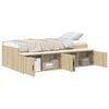 vidaXL Bedframe met lade Sonoma Eiken 90 x 200 cm Bewerkt hout