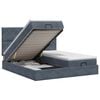 vidaXL Ottoman bed met matras met hoofdeinde 2 st Donkergrijs Fluweel