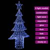 vidaXL Kerstboom met 240 LED Blauw 180 cm Acryl