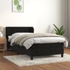 vidaXL Boxspring met matras fluweel zwart 90x190 cm