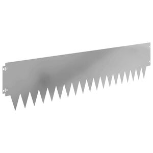 vidaXL Gazonrand 10 st 103 x 25 cm Staal zilver