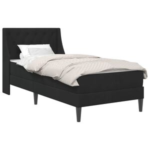 vidaXL Bedframe met matras met hoofdeinde Zwart 90 x 190 cm Fluweel