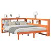 vidaXL Bed met boekenkast zonder matras grenenhout wasbruin 150x200 cm