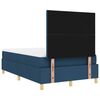 vidaXL LED Box Spring Bed met matras Blauw 120 x 200 cm Stof
