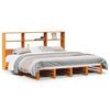 vidaXL Bed met boekenkast zonder matras hout wasbruin 200x200 cm