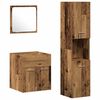 vidaXL Badkamermeubelset Wandgemonteerd 3 pcs Oud Hout Bewerkt hout
