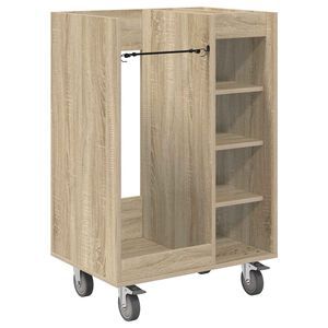 vidaXL Golfkast met wiel Effen Sonoma Eiken 65 x 45 x 98 cm