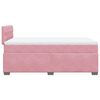 vidaXL Boxspring met matras fluweel roze 120x200 cm