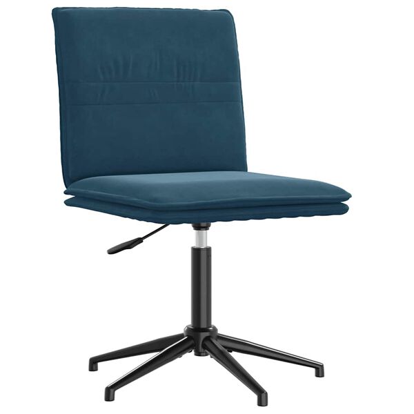vidaXL Eetkamerstoelen 4 st fluweel blauw