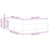 vidaXL Boxspringbed Donkergrijs 140 x 200 cm Stof