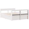 vidaXL Bedframe zonder matras massief grenenhout wit 160x200 cm