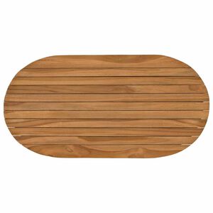 vidaXL Tafelblad 80 x 40 x 3,5 cm Ovaal Massief Teakhout Naturel