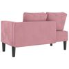vidaXL Chaise longue met kussens fluweel roze