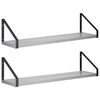 vidaXL Wandschappen 2 st Grijs Sonoma 60 x 16 x 15,5 cm