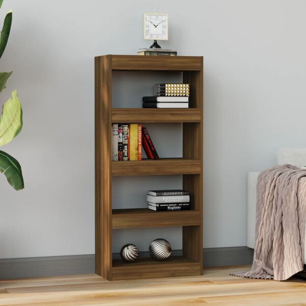vidaXL Boekenkast / kamerscherm 60x30x135 cm bewerkt hout bruineiken