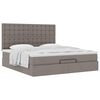 vidaXL Ottoman bed met matras 160x200cm stof taupe