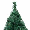 vidaXL Kunstkerstboom met verlichting en kerstballen 180 cm PVC groen