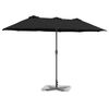vidaXL Tuinparasol Zwart 370 x 197 x 239 cm Poedergecoat staal