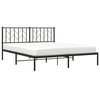 vidaXL Bedframe met hoofdbord metaal zwart 160x200 cm