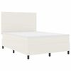 vidaXL Boxspringbed Cr&egrave;me en Wit 160 x 200 cm Katoen Stof