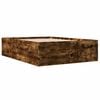 vidaXL Bedframe bewerkt hout gerookt eikenkleurig 140x190 cm