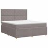 vidaXL Boxspringbed met matras met hoofdeinde Taupe 180 x 200 cm Stof