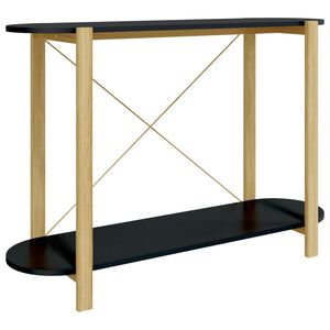 vidaXL Wandtafel 110x38x75 cm bewerkt hout zwart