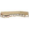 vidaXL Buiten bankenset 8 st Wit en Beige Massief Acaciahout