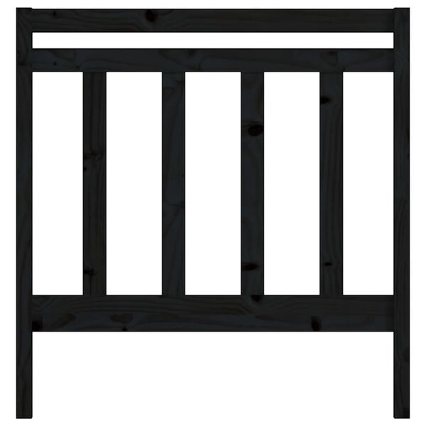 vidaXL Hoofdbord 95x4x100 cm massief grenenhout zwart