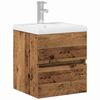 vidaXL Badkamertenk te kast Zwart Eiken 41 x 39 x 62 cm Bewerkt hout