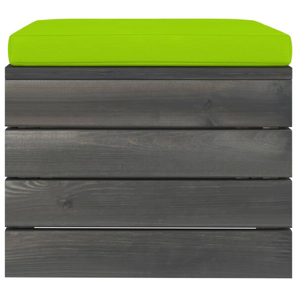 vidaXL 10-delige Loungeset met kussens pallet massief grenenhout