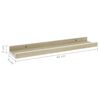 vidaXL Wandschappen 2 st 40x9x3 cm wit sonoma eikenkleurig
