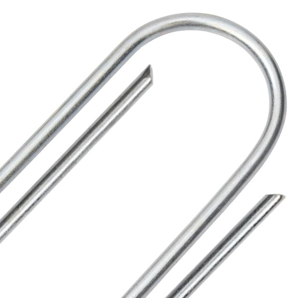 vidaXL Grondharingen 50 st U-vormig 15x3,5 cm gegalvaniseerd staal