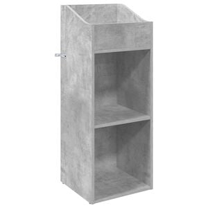vidaXL Platenkast Betongrijs 36 x 36 x 95,5 cm Bewerkt hout