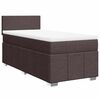 vidaXL Boxspring met matras stof donkerbruin 90x200 cm