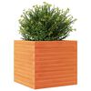 vidaXL Plantenbak 50x50x46 cm massief grenenhout wasbruin
