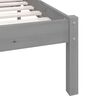 vidaXL Bedframe massief grenenhout grijs 160x200 cm