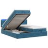 vidaXL Ottoman Bed met Matrassen en LED Donkerblauw 180 x 200 cm