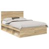 vidaXL Bedframe met hoofdeinde Sonoma 160 x 200 cm Massief grenenhout