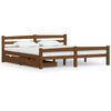 vidaXL Bedframe met 2 lades massief grenenhout honingbruin 180x200 cm