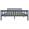 vidaXL Bedframe massief grenenhout grijs 160x200 cm