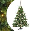 vidaXL Kunstkerstboom met 150 LED met standaard Groen 120 cm PE en PVC